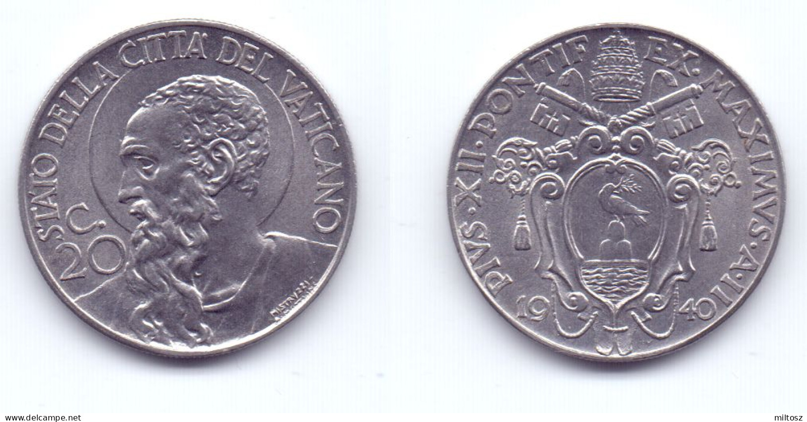 Vatican 20 Centesimi 1940 - Vaticano