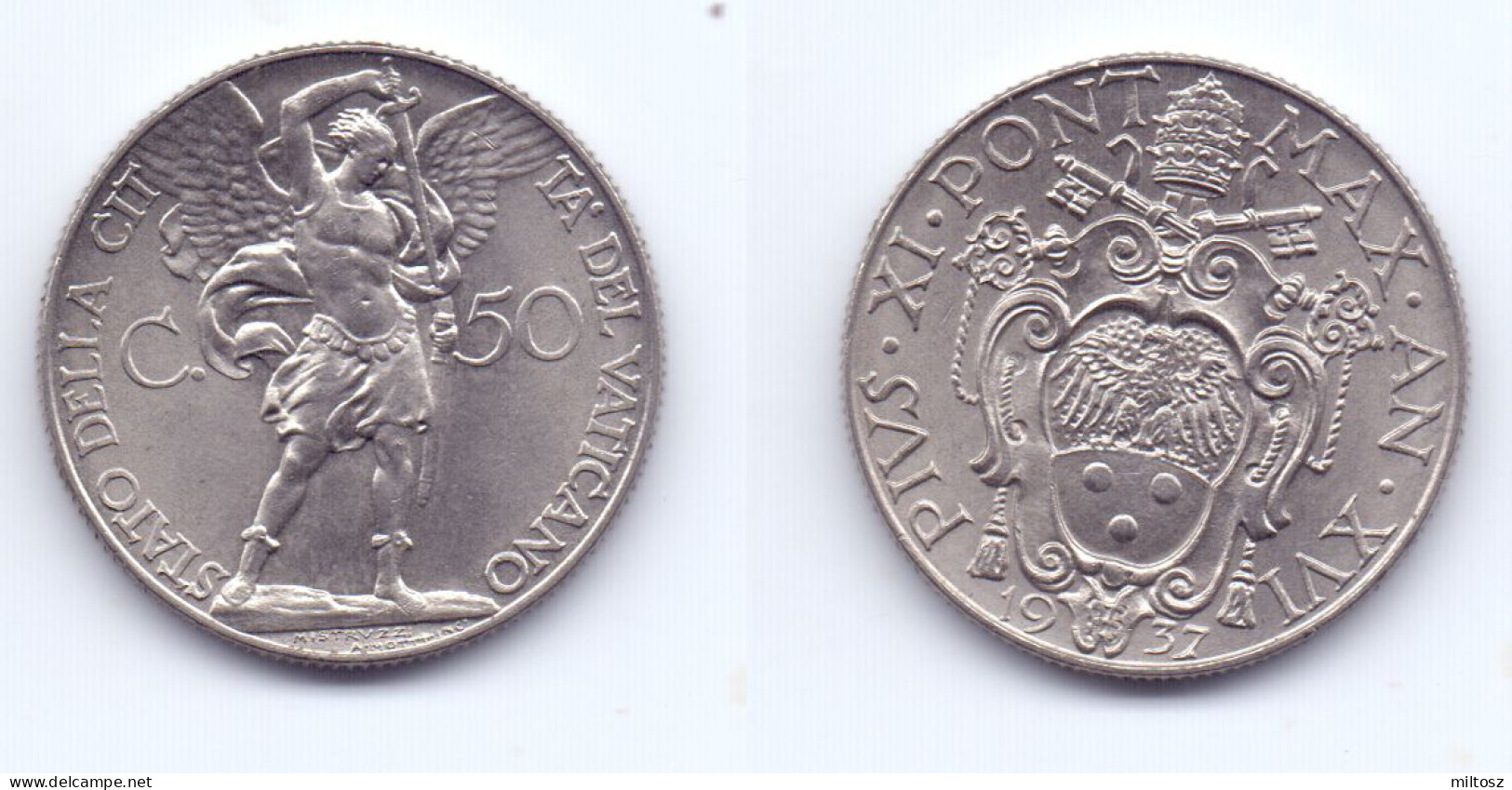 Vatican 50 Centesimi 1937 - Vaticano (Ciudad Del)