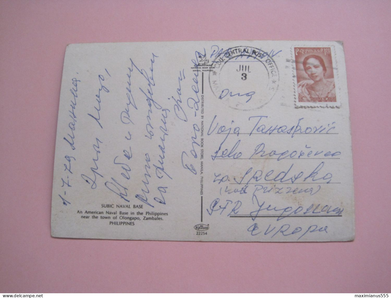 Phillipines Postcard To Yugoslavia 1979 - Filipinas