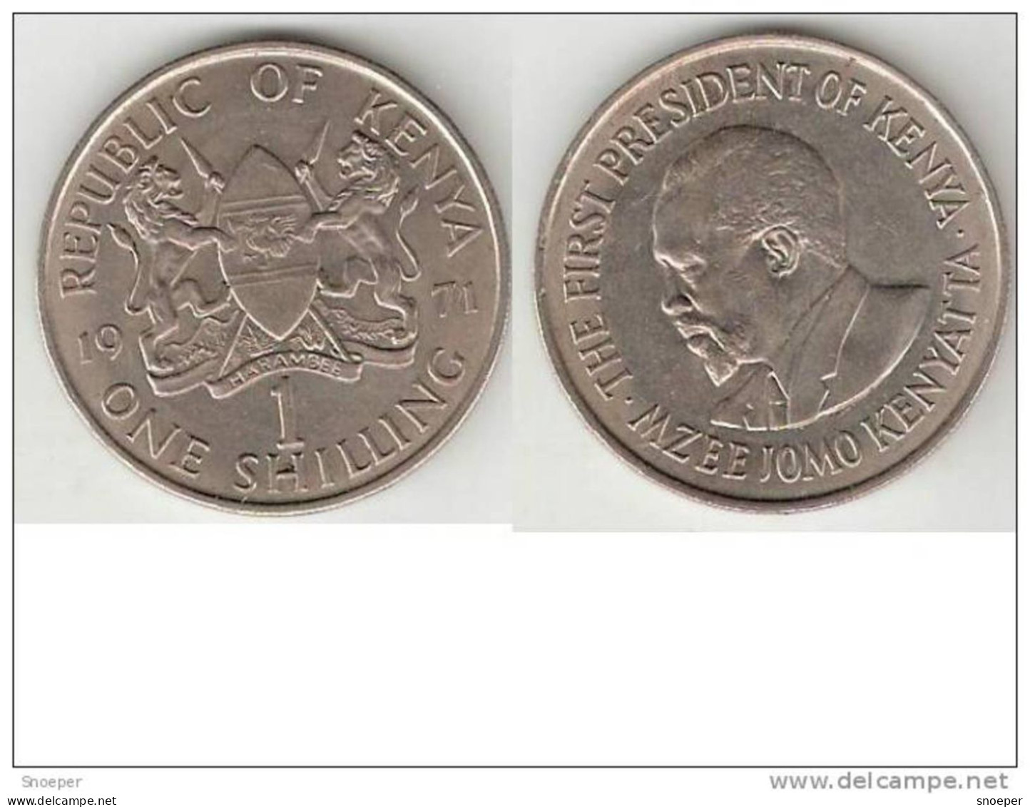 Kenya 1 Shilling 1971  Km 14 Unc - Kenya