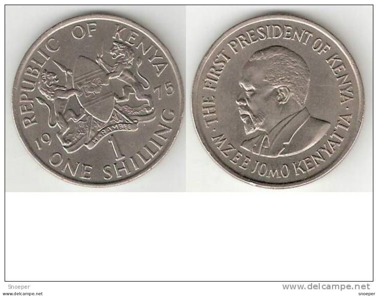 Kenya 1 Shilling 1975  Km 14 Xf+ !! - Kenia