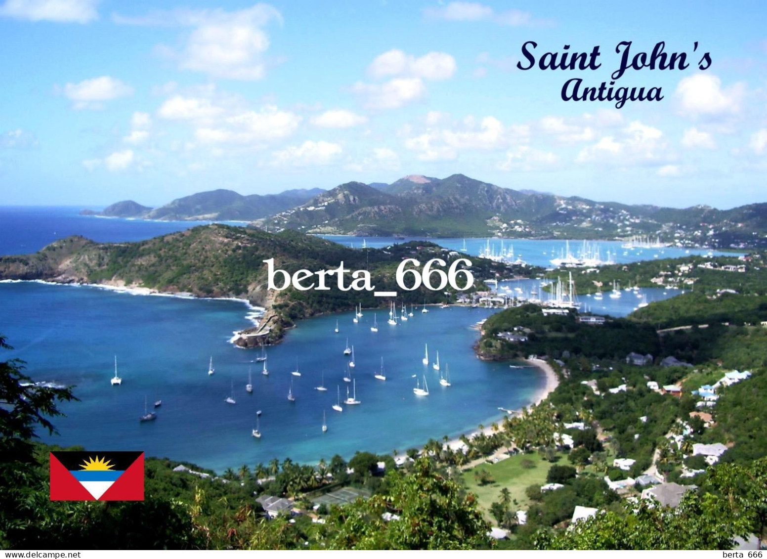 Antigua And Barbuda St. John's Aerial View New Postcard - Antigua Y Barbuda