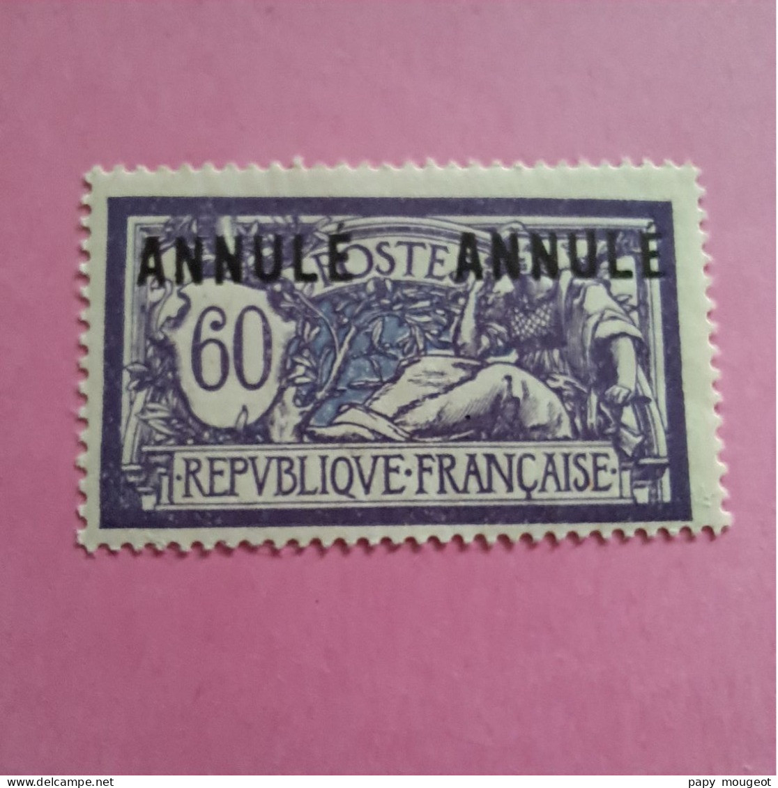 144-CI1 - 60c Merson Violet Et Bleu Neuf Gomme D'époque Cote 2024 22€ - Lehrkurse