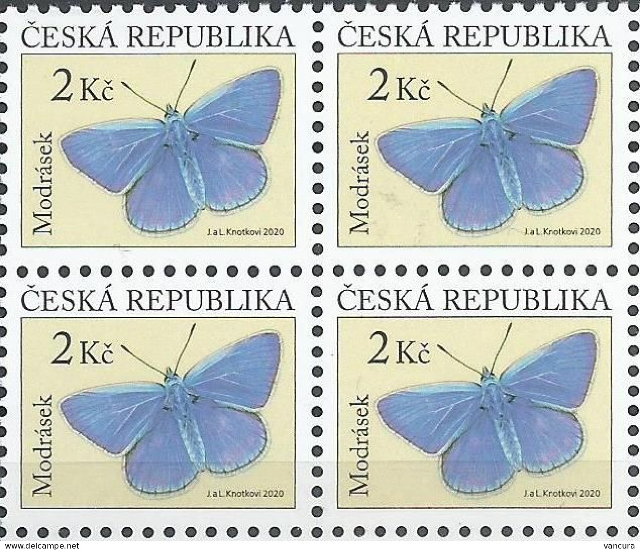 ** 1093 Czech Republic Blue Butterfly 2020 - Unused Stamps