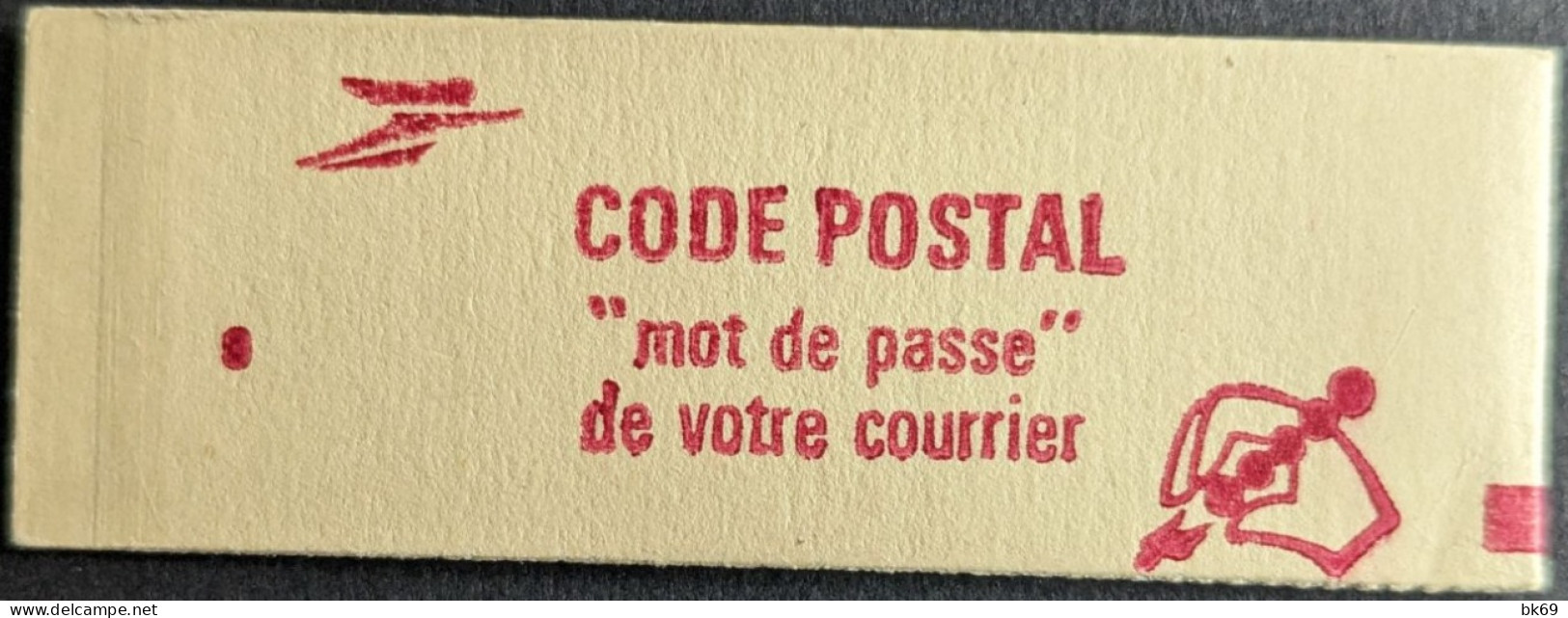 2059 C2 Conf. 6 Texte Empaté Carnet Fermé Sabine 1.30F Rouge - Modernes : 1959-...