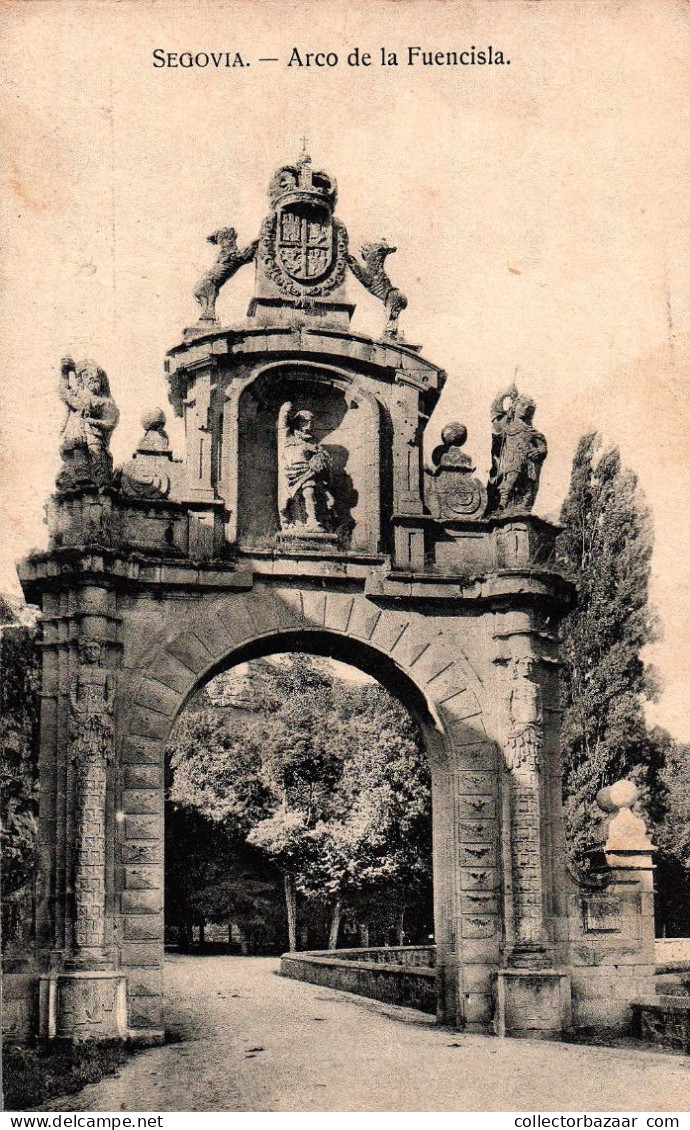 España Segovia Arco De La Fuencisla Vintage Postcard - Segovia