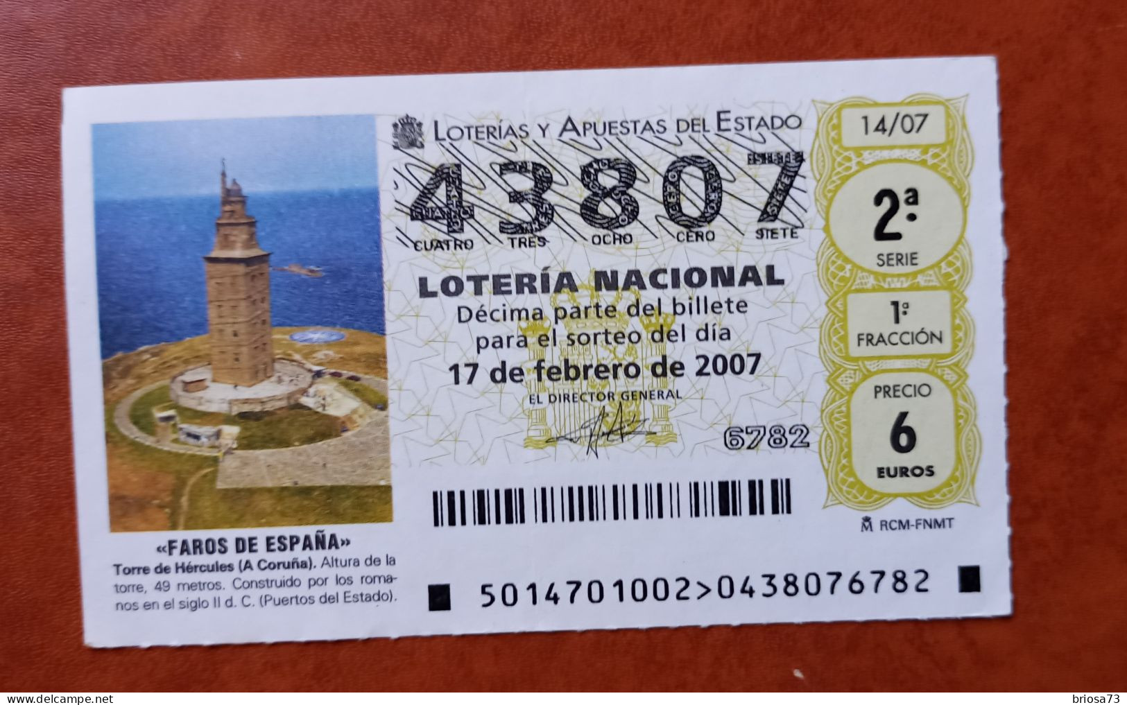 Loterie Nationale Espagne.  Phares D'Espagne - Loterijbiljetten