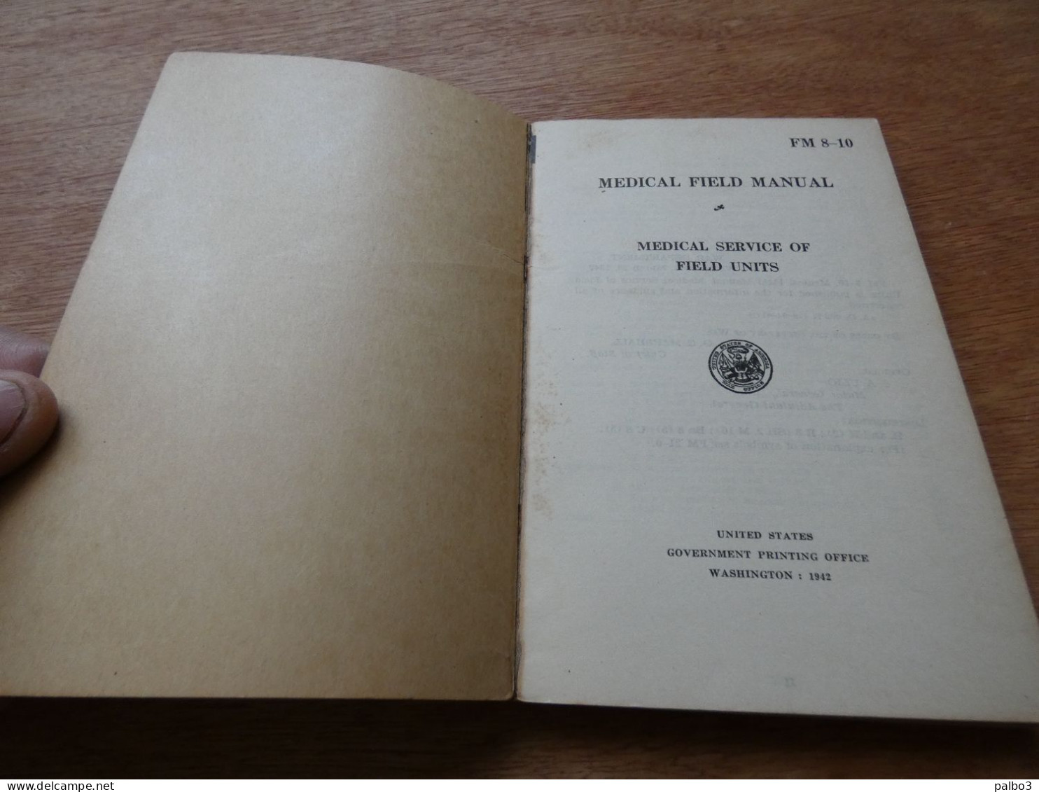 WW2 US TM Field Manual Manuel Medical Field Manual Daté 1942 - 1939-45