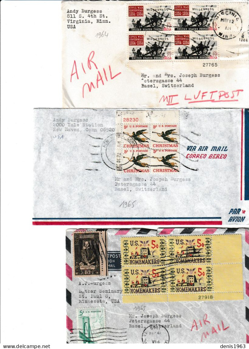 Envelloppe Avec Timbres USA - Other & Unclassified