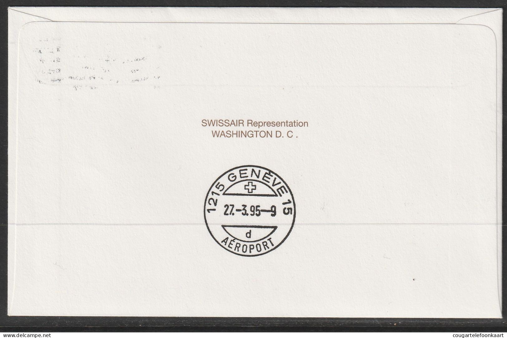 1995, AUA + Swissair + Delta Air, Erstflug, Washington - Genf - 3c. 1961-... Lettres