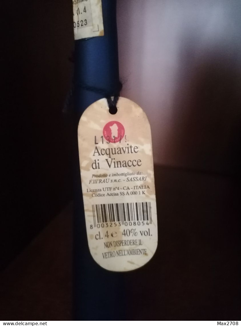 Mignon Filuferro Di SARDEGNA. CL 4 Acwuavite Di Vinacce Di Flli Rau - Spirits