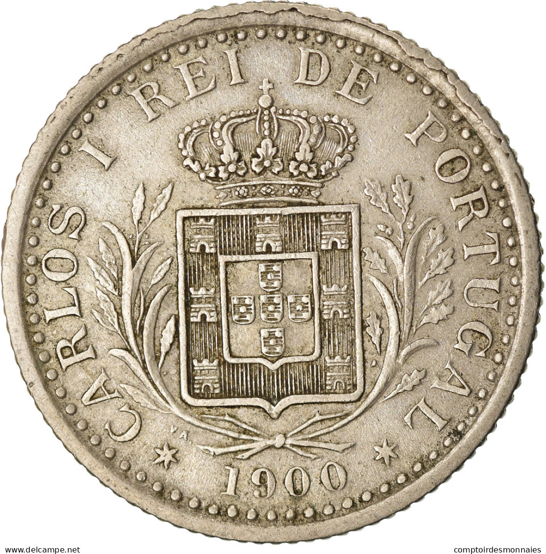 Monnaie, Portugal, Carlos I, 100 Reis, 1900, TTB, Copper-nickel, KM:546 - Portogallo