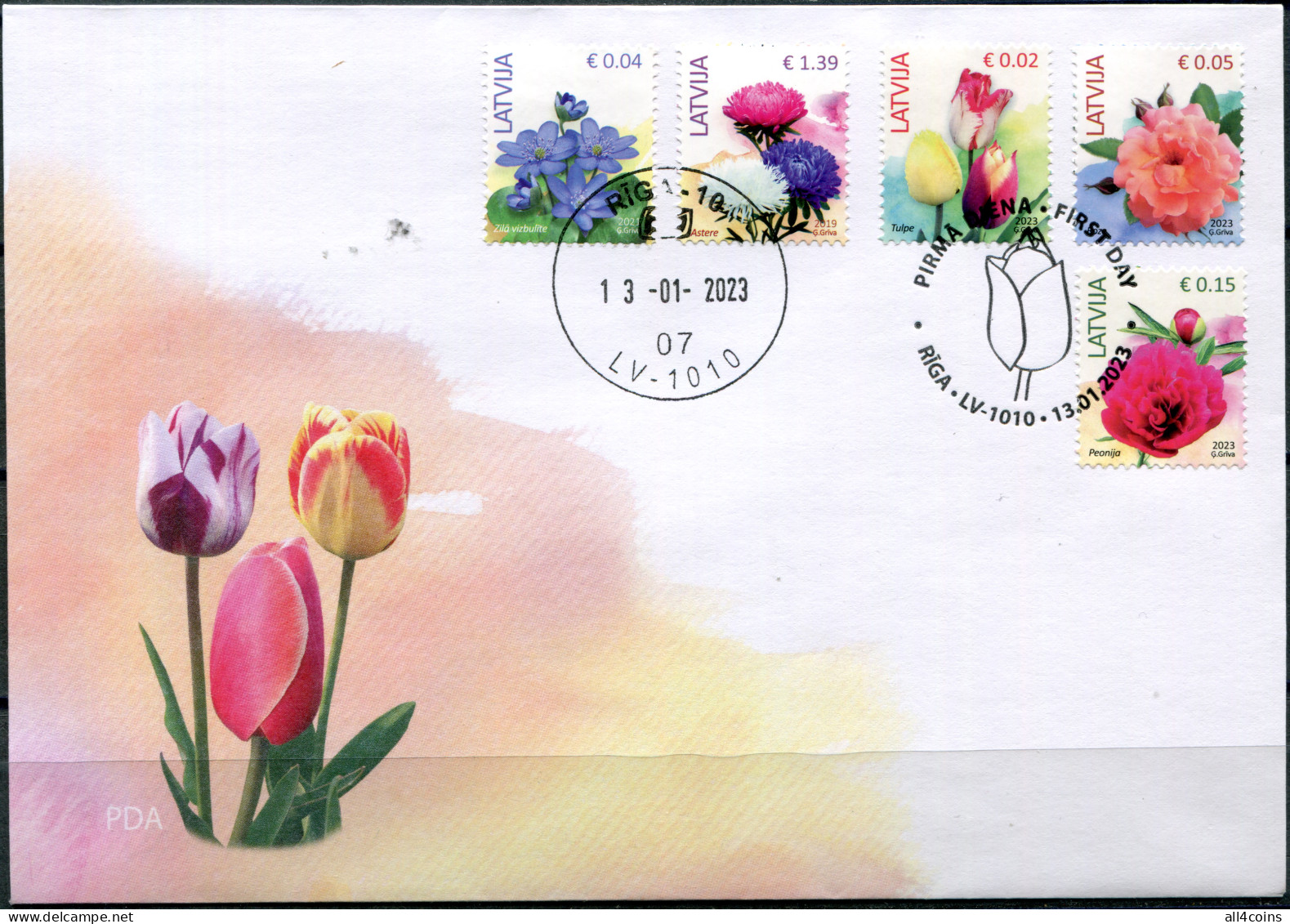 Latvia 2023. Flowers (Mint) First Day Cover - Letonia