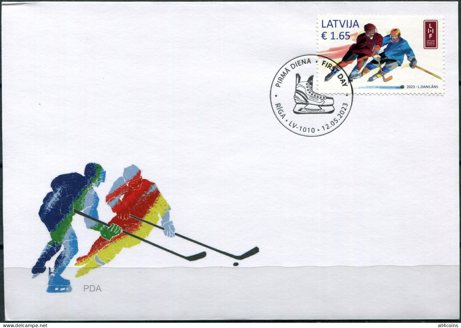 Latvia 2023. World Ice Hockey Championships (Mint) First Day Cover - Letonia