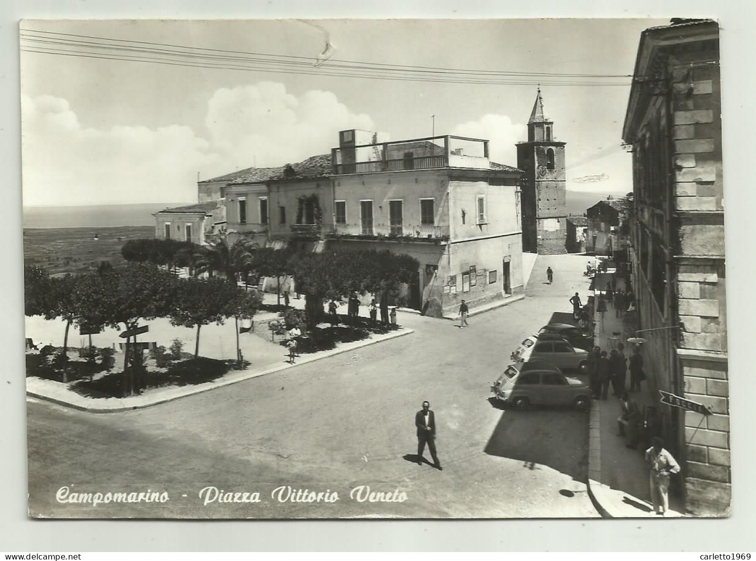 CAMPOMARINO -PIAZZA VITTORIO VENETO  - VIAGGIATA FG ( PICCOLO DIFETTO RIPARATO PARTE SUP. CENTRO ) - Campobasso