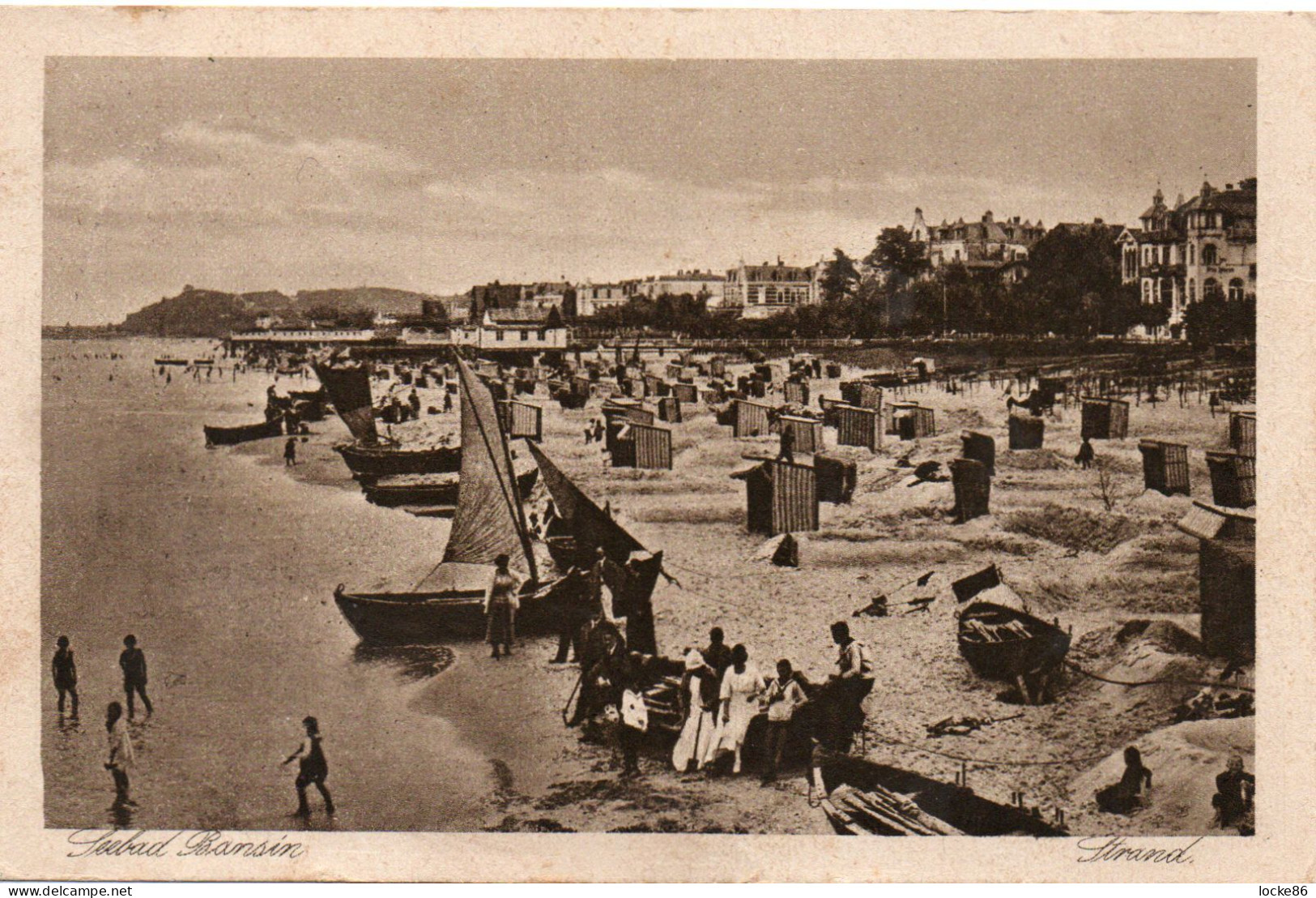 #10079  Bansin - Strand, 1925 - Usedom