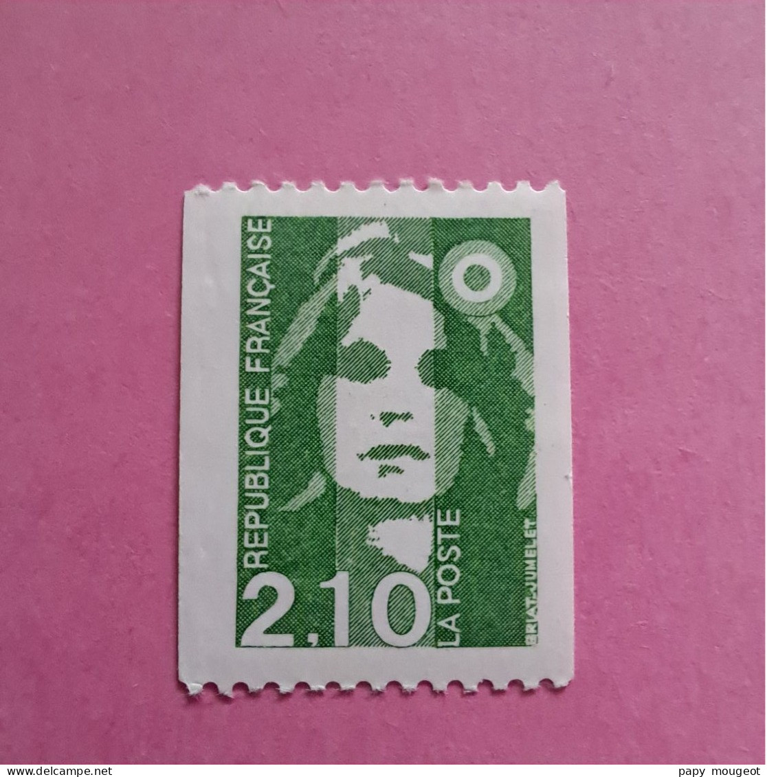 Roulette N°2617a 2.10 F Vert Neuf ** (photo Non Contractuelle) - 1989-1996 Marianne (Zweihunderjahrfeier)