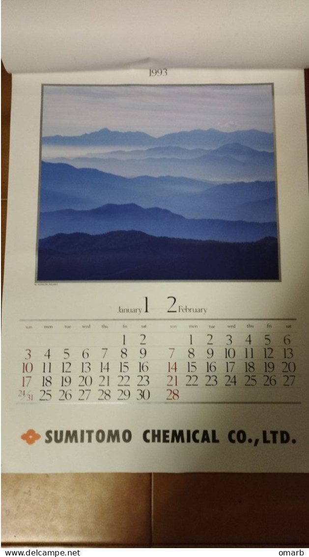 Alt1241 Calendario Calendar 1993 Coloring Four Season Sumitomo Chemical Company Industry - Big : 1991-00