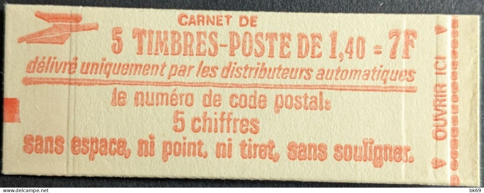 2102 C1a Conf. - Carnet Sabine 1.40F Rouge - Modernos : 1959-…