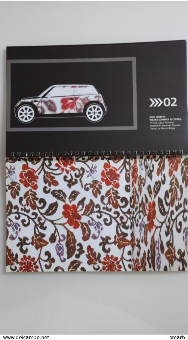 Alt1244 Brochure Mini Cooper By Bisazza Italian Design Mosaico Tessuti Texture Car Auto Voiture Salone Mobile Milano - Automobili