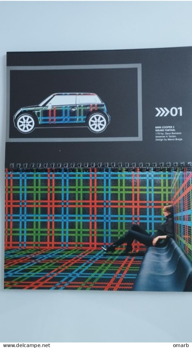 Alt1244 Brochure Mini Cooper By Bisazza Italian Design Mosaico Tessuti Texture Car Auto Voiture Salone Mobile Milano - Cars