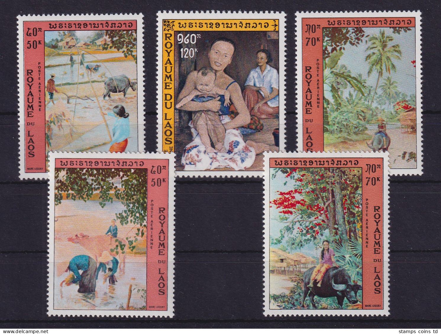 Laos 1972 Landestypische Motive Mi.-Nr. 349-353 Postfrisch ** - Laos