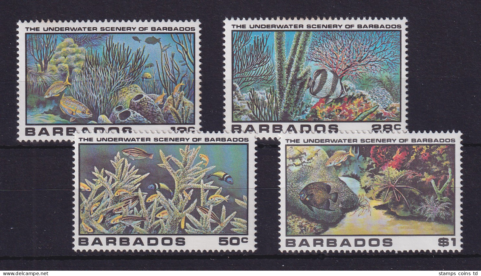 Barbados 1980 Unterwasserwelt Von Barbados Mi.-Nr. 514-517 Postfrisch ** - Barbados (1966-...)