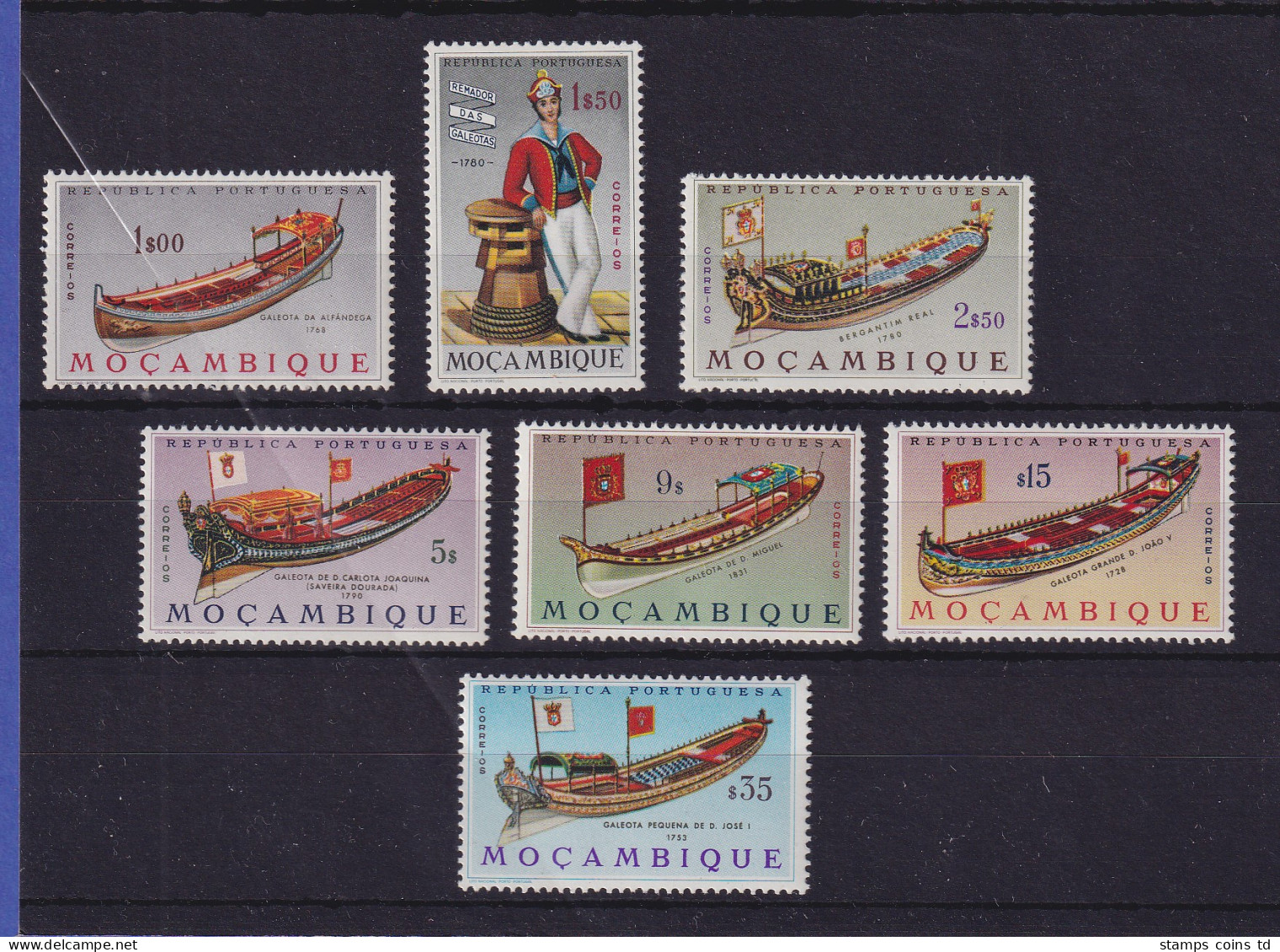 Mocambique 1964 Historische Schaluppen Mi.-Nr. 516-522 Postfrisch ** - Mozambique