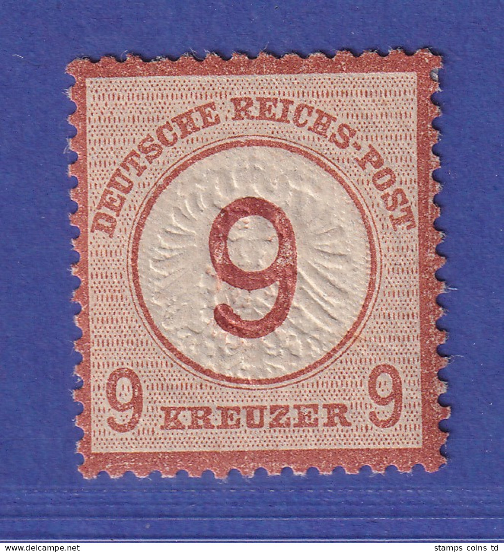 Dt. Reich 1874 Aufdruck 9 Auf 9 Kreuzer Mi-Nr. 30 Ungebraucht * - Ongebruikt