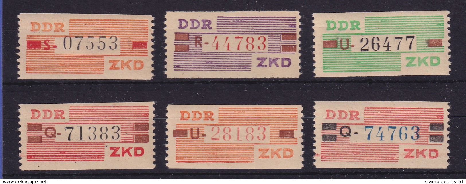 DDR Dienstmarken B 1960 Mi.-Nr. V - X Postfrisch ** - Nuovi