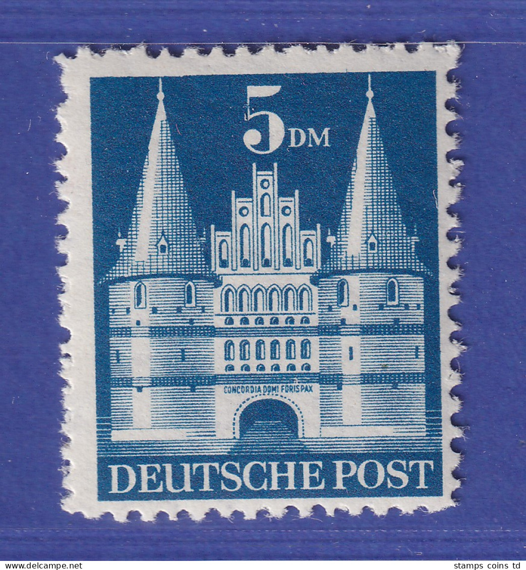 Bizone Bautenserie 5 DM Holstentor Mi.-Nr. 100 II Postfrisch ** - Nuevos