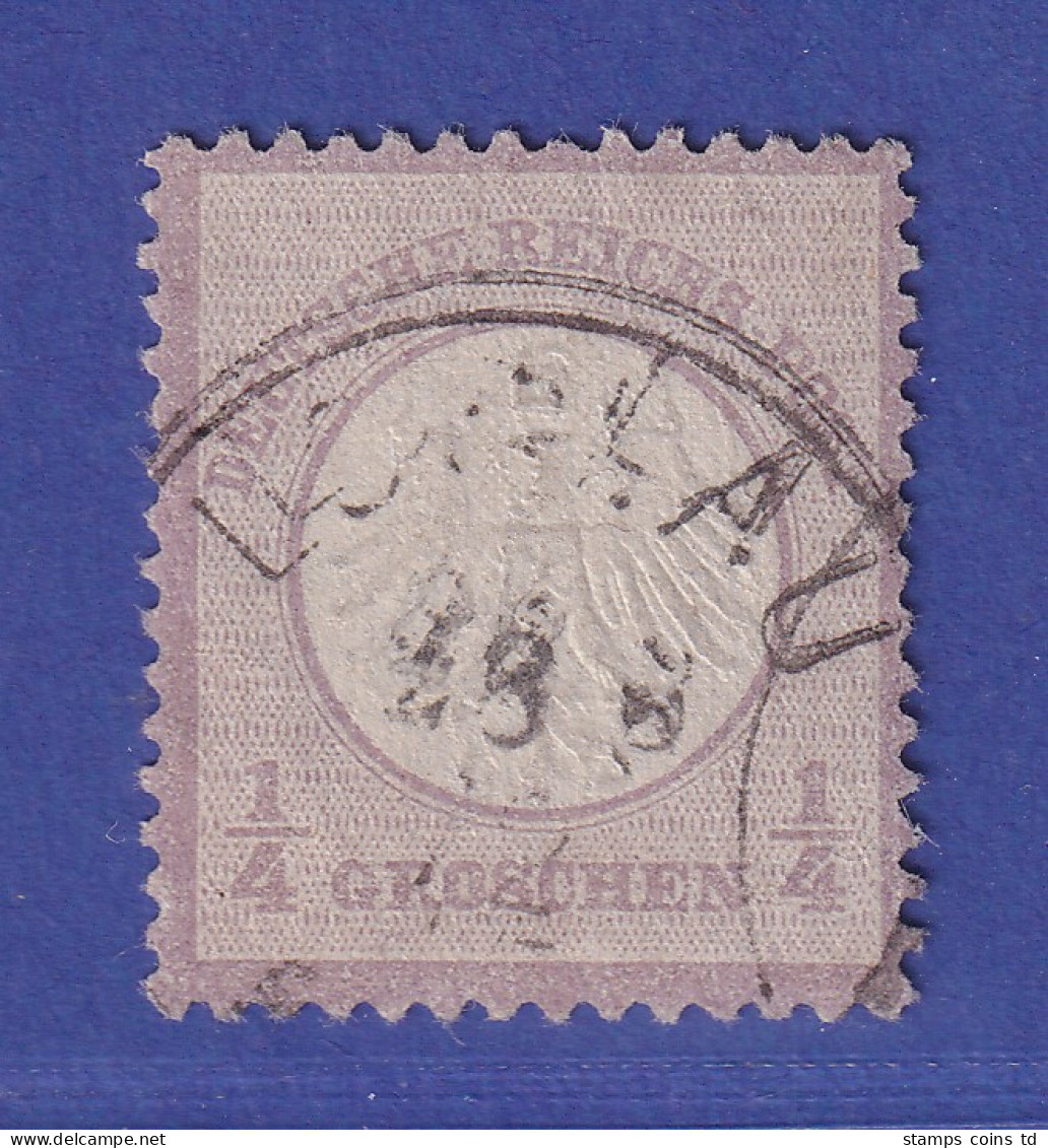 Dt. Reich 1872 Kl. Brustschild 1/4 Groschen  Mi-Nr. 1 Gestempelt - Ungebraucht