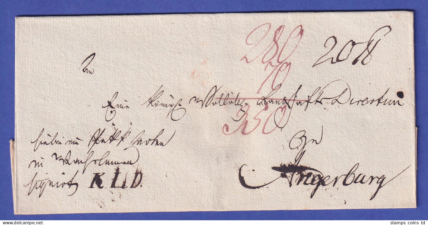 Ostpreußen Vorphila-Brief Nach Angerburg 1805 ? - Autres & Non Classés