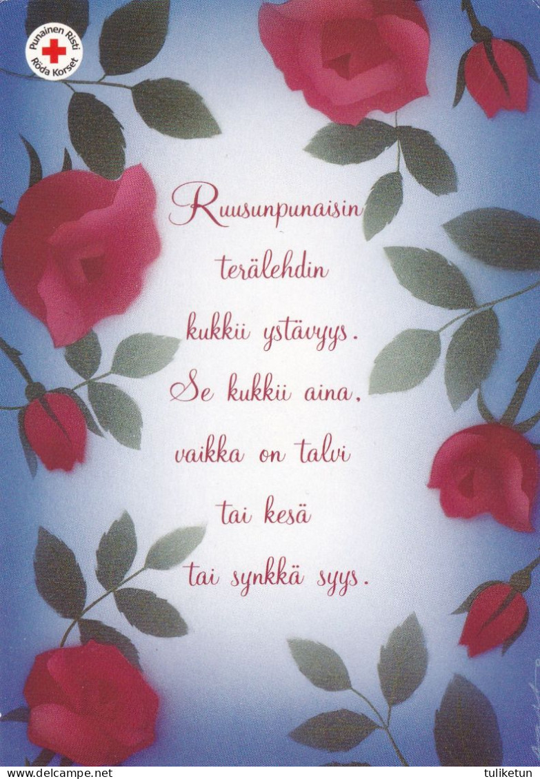 Postal Stationery - Flowers - Roses - Red Cross 2006 - Suomi Finland - Postage Paid - Jaana Aalto - Postal Stationery