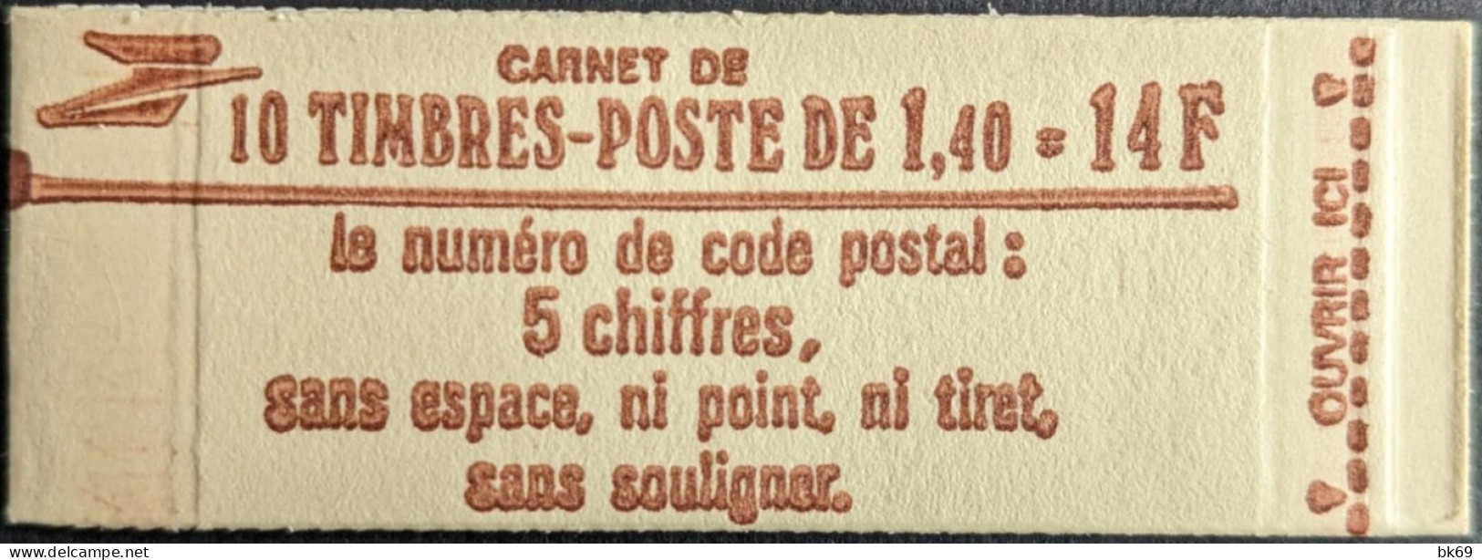 2102 C3 Conf. 6 Daté 4/ 28.7.80 Carnet Fermé Sabine 1.40F Rouge - Moderni : 1959-…