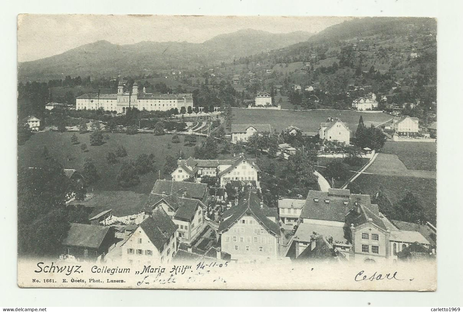 SCHWYZ - COLLEGIUM MARIA HILF 1905  - VIAGGIATA FP - Schwytz