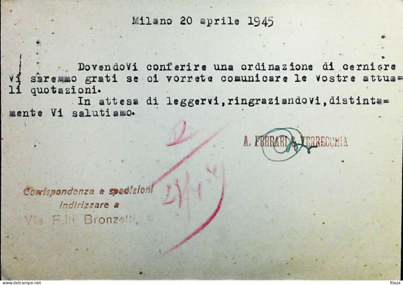 RSI 1943 - 1945 Lettera / Cartolina Da Milano - S7447 - Marcofilía