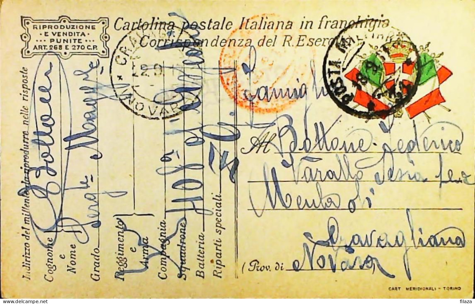 ITALY - WW1 – WWI Posta Militare 1915-1918 – S6577 - Militärpost (MP)