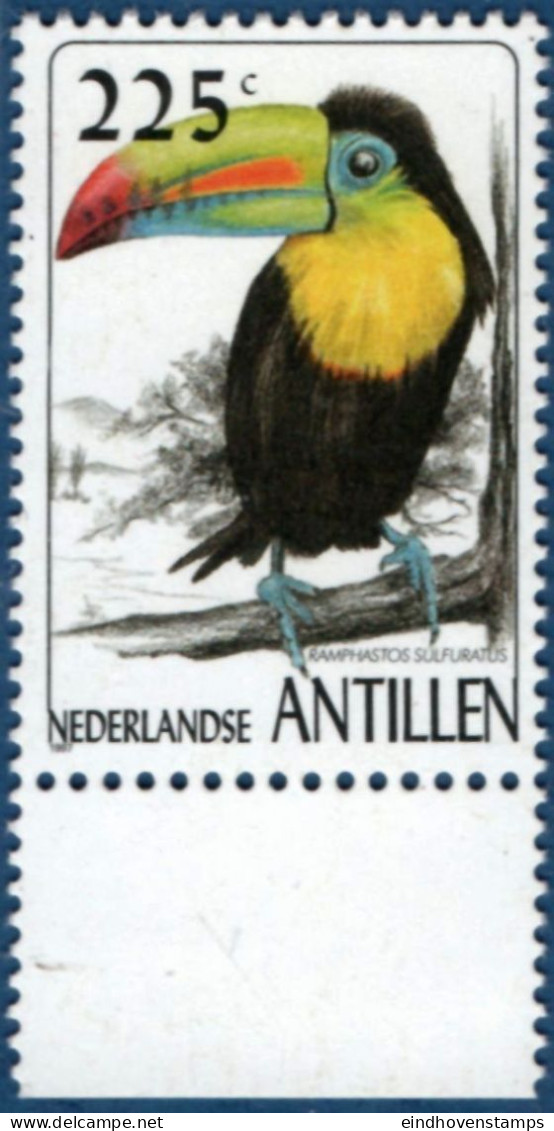 Antilles Dutch 1997 Toucan  Fl 2.25, 1 MNH Ramphastos Sulfura, Nederlandse Antillen - Eagles & Birds Of Prey