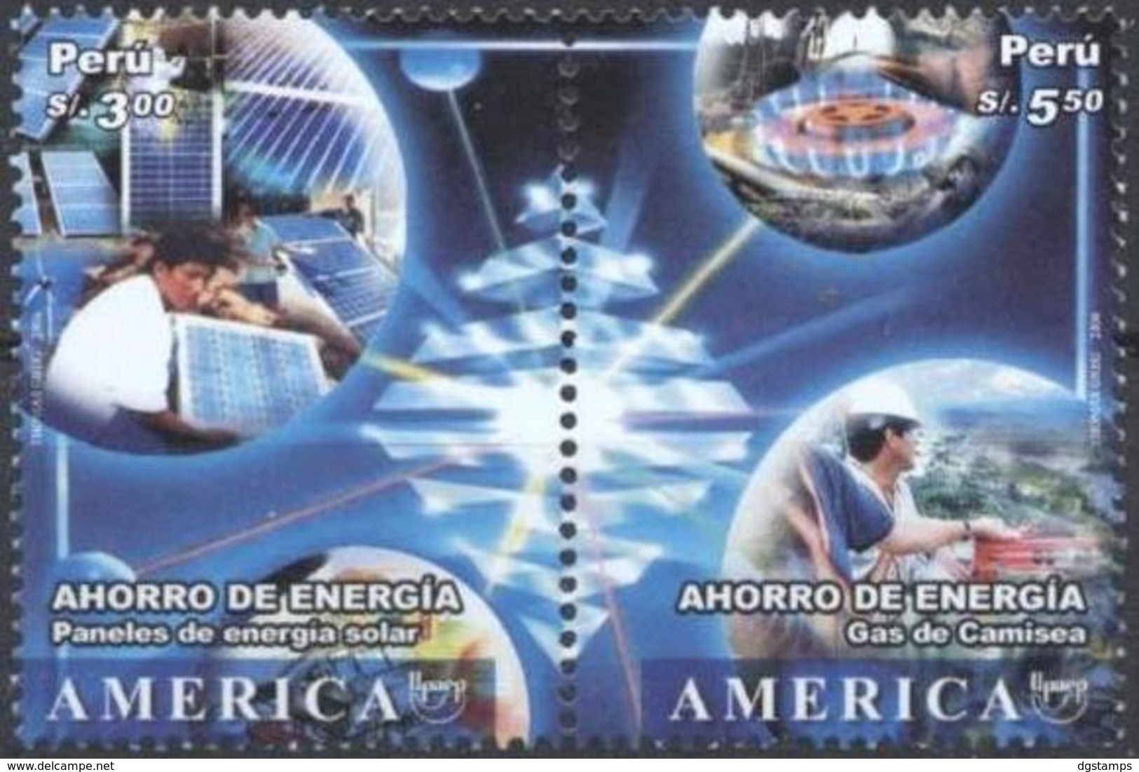 Peru 2006  YT1605-06 ** UPAEP Ahorro De Energia. UPAEP Energy Saving. SOLAR ENERGY PANEL - Pérou