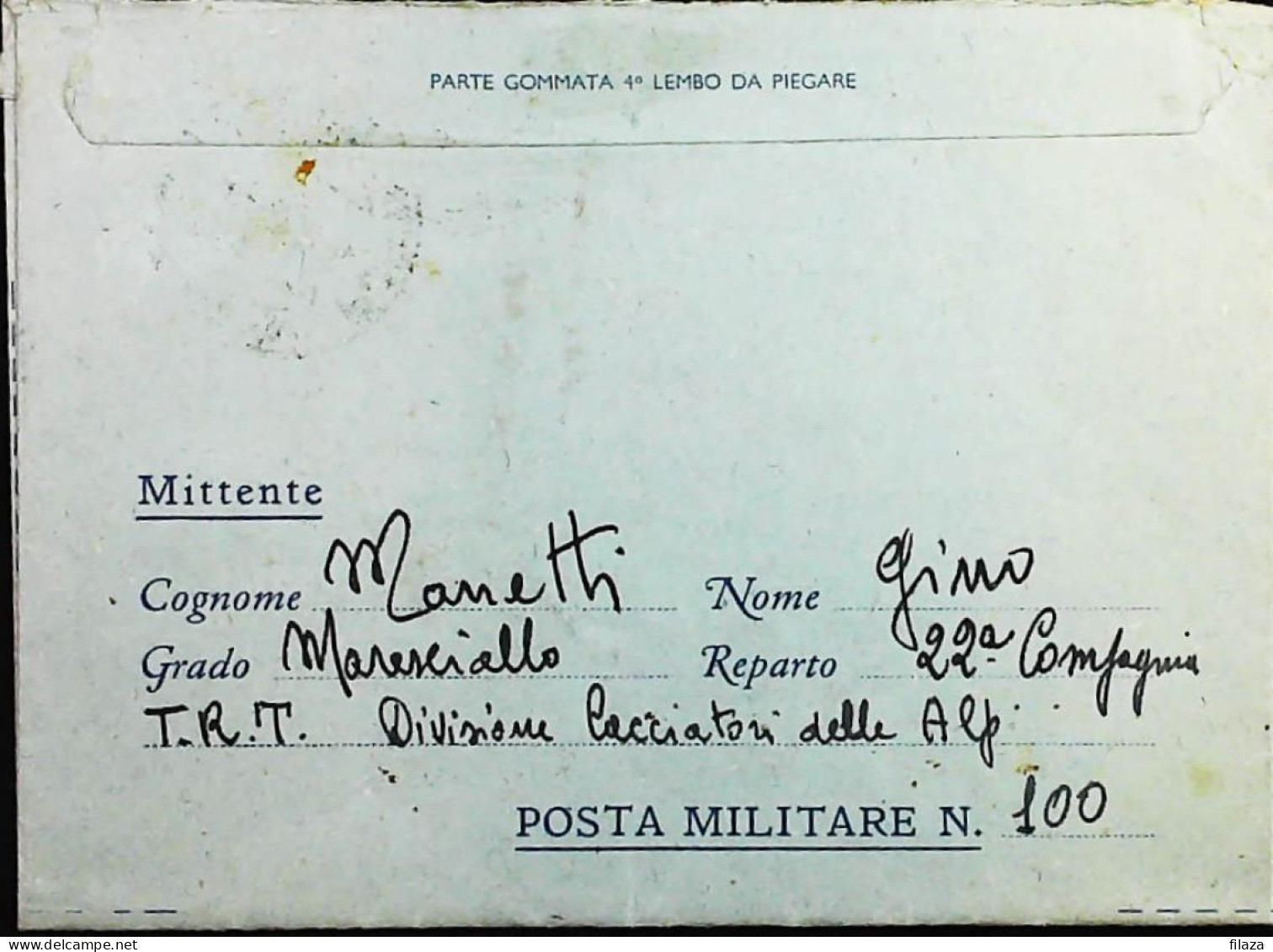 POSTA MILITARE ITALIA IN SLOVENIA  - WWII WW2 - S7394 - Militärpost (MP)