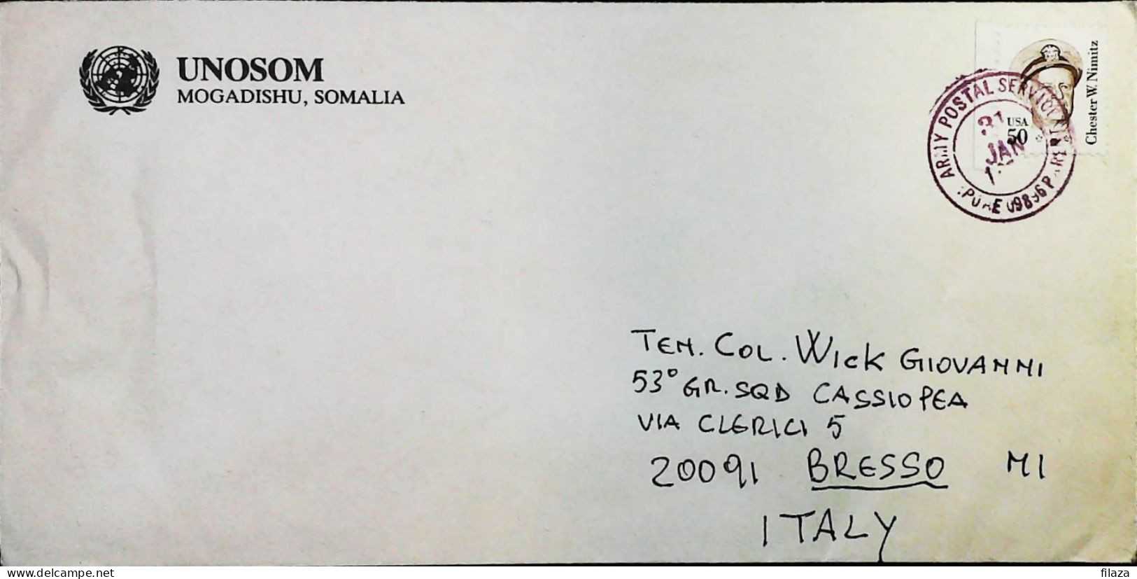 Italy - Military - Army Post Office In Somalia - ONU - ITALFOR - IBIS - USA - S6657 - 1991-00: Marcophilie