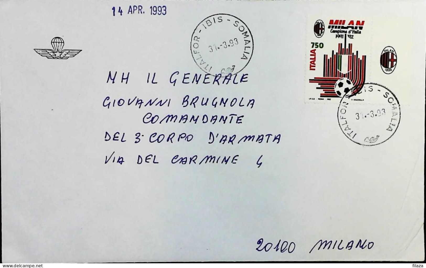 Italy - Military - Army Post Office In Somalia - ONU - ITALFOR - IBIS - S6586 - 1991-00: Poststempel