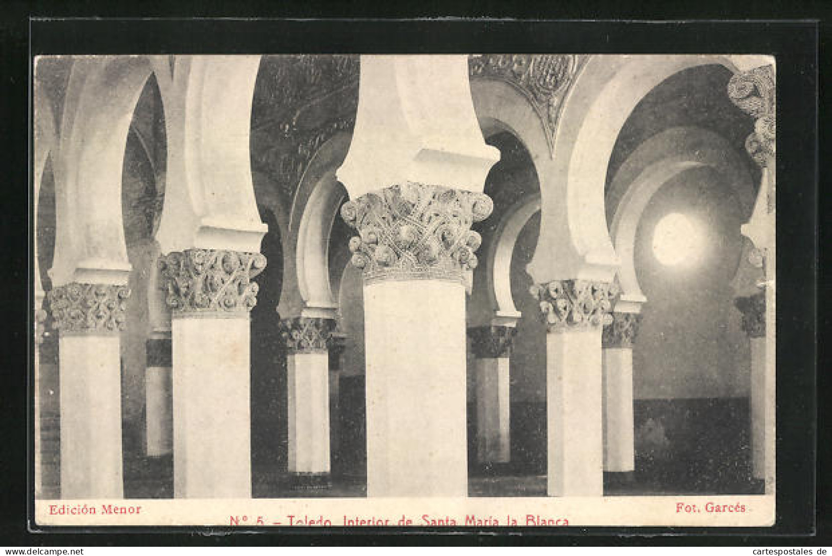 Postal Toledo, Interior De Santa Maria La Blanca, Synagoge  - Toledo