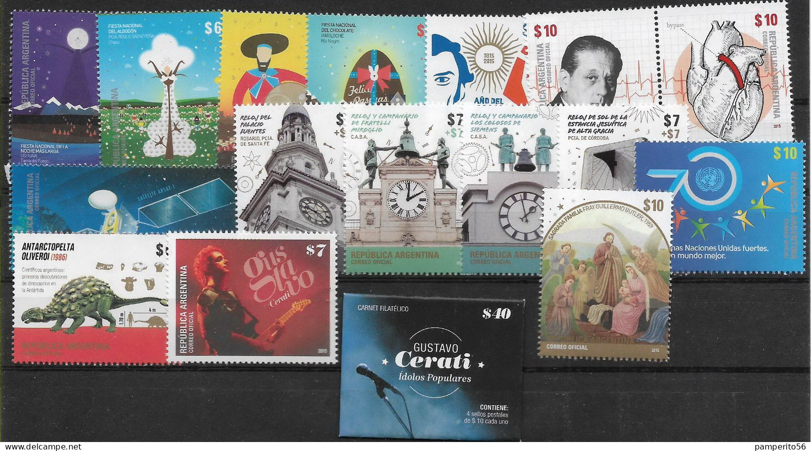 ARGENTINA - AÑO 2015 - AÑO COMPLETO 2015. Sellos, Series Y HB's - **MINT** - Full Years