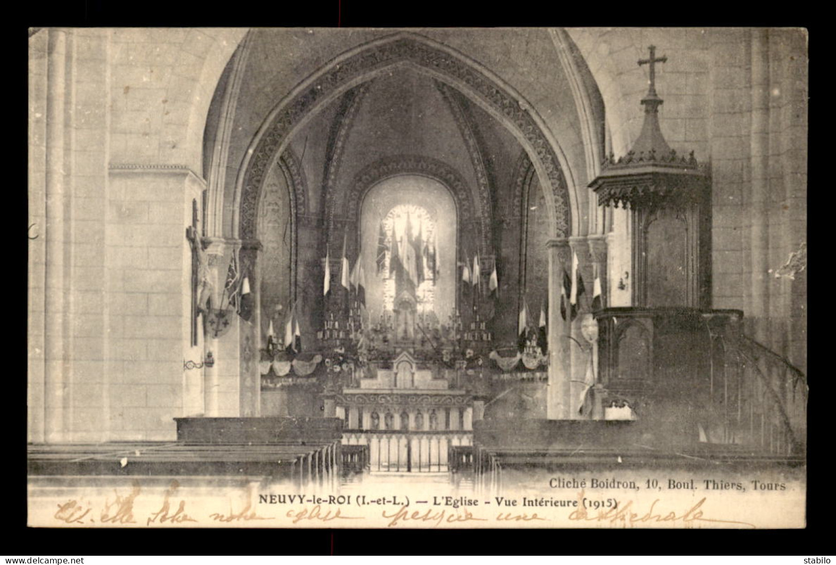 37 - NEUVY-LE-ROI - INTERIEUR DE L'EGLISE - Neuvy-le-Roi