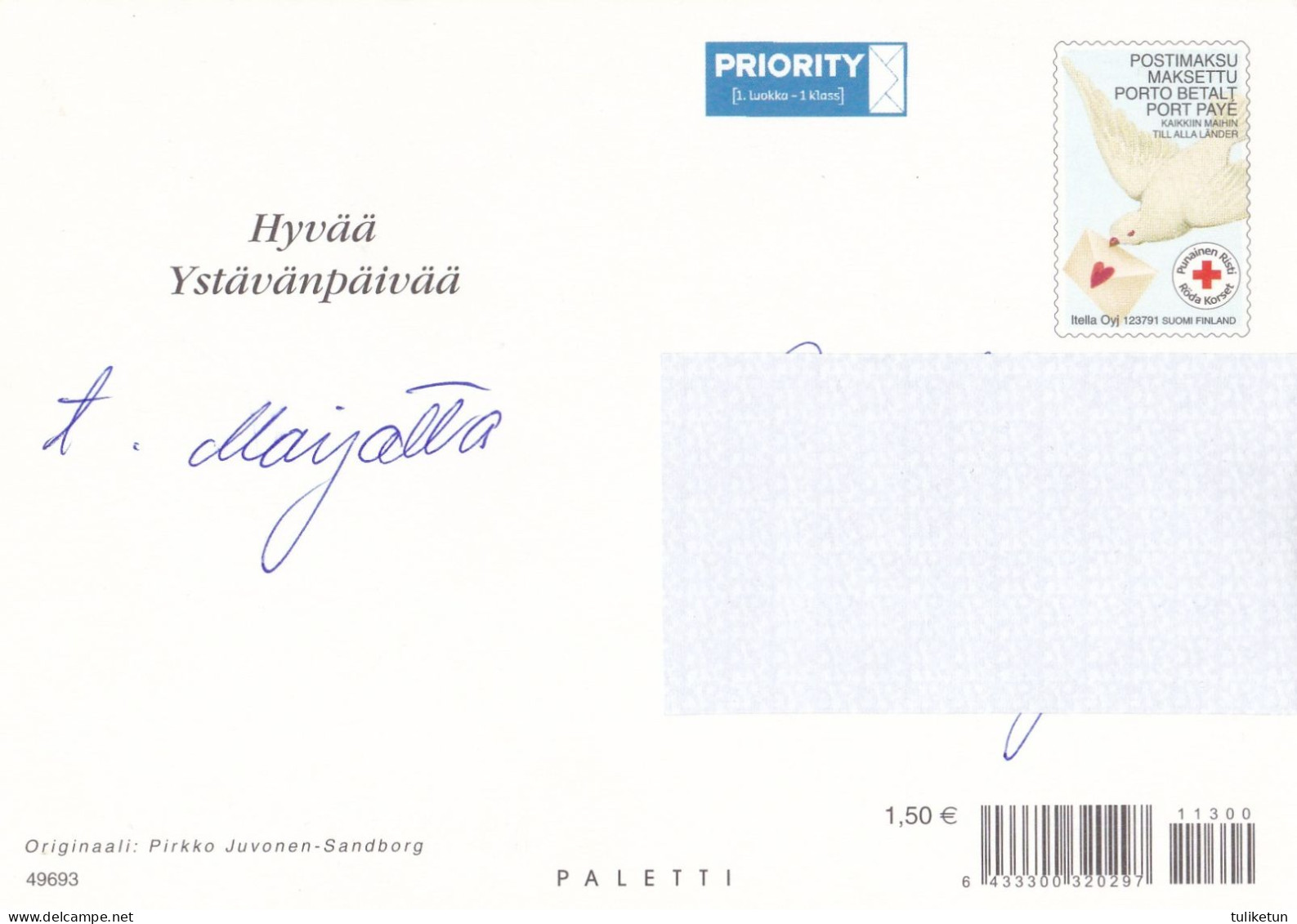 Postal Stationery - Flowers - Roses - Red Cross - Suomi Finland - Postage Paid - Interi Postali