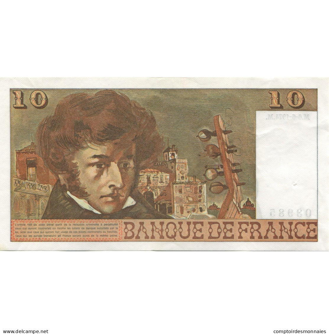 France, 10 Francs, Berlioz, 1974, 1974-06-06, NEUF, Fayette:63.5, KM:150a - 10 F 1972-1978 ''Berlioz''