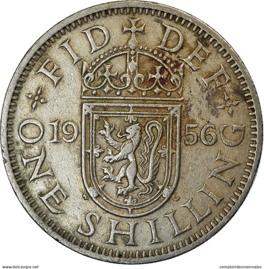 Monnaie, Grande-Bretagne, Elizabeth II, Shilling, 1956, TB+, Copper-nickel - I. 1 Shilling