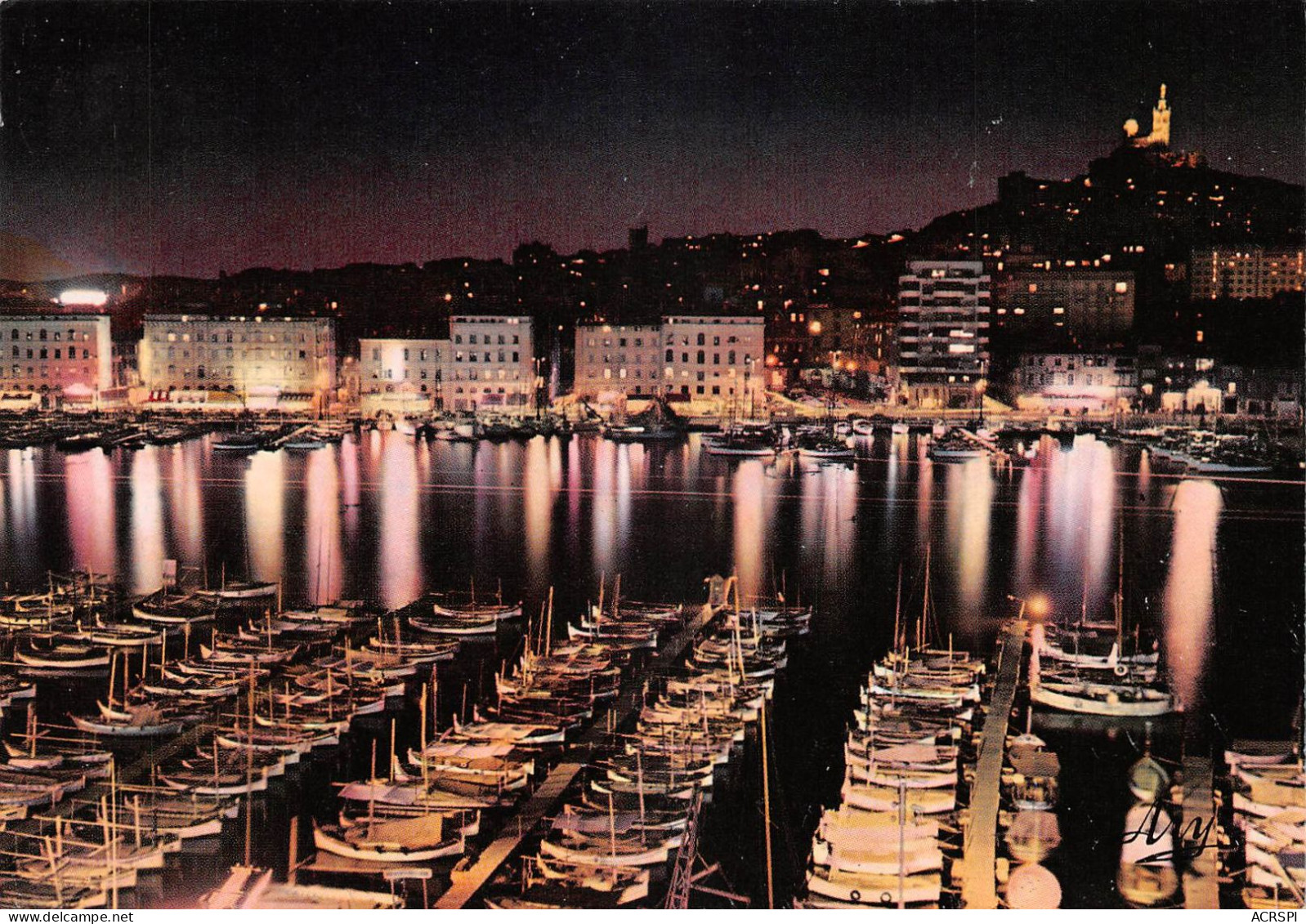 13 MARSEILLE  Le Port Des Barques La Nuit     (Scan R/V) N°   60   \OA1035 - Joliette